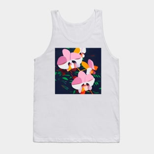 Colorful Stylized Orchids Tank Top